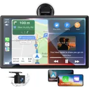 9-Inch Wireless Car Stereo with Carplay, Backup Camera, GPS Navigation, Andro...
