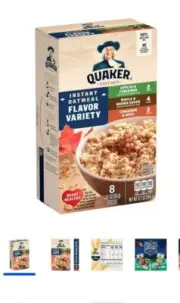 Quaker Instant Oatmeal, Variety, 12.1 oz, 8 Count