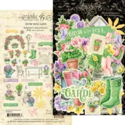 Grow With Love - Graphic 45- Die Cut Assortment Ephemera 55 Pieces