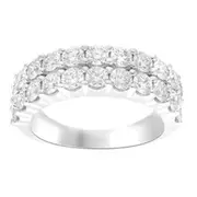 Bevilles Double Row Dress Ring with 2.00ct of Laboratory Grown Diamond in Sterling Silver and