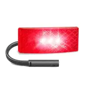 LED Autolamps Red Side Marker Light Cable Plug & Connectors 3 LED Lamp Blister
