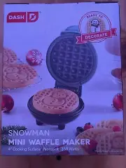 Dash Snowman Waffle Maker Limited Edition New Mini Holiday Waffle Maker