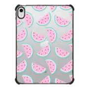 iPad 10.9-inch (10th gen) iPad Impact Case Pastel Watermelon Pattern Transparent