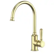 Ikon Clasico Gooseneck Sink Mixer Brushed Gold