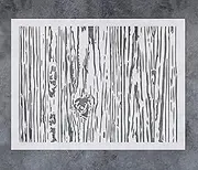 Wood Grain Stencils Large 12x16Inch - Reusable Background Mylar Stencils for Painting on Wood Wall Canvas Paper Fabric - Reusable DIY Art and Craft Stencils - Wood Grain Wall Stencil