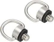 2 Pcs D-Ring Camera Strap 1/4" Screws, Quick Fix Screws for Camera Straps, Camera Tripods, Selfie Sticks, Action Camera Stands and SLR Cameras (D Screws)