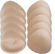 [Generic] Pads for Wrinkles Bras 5 Pairs Sexy Removable of Bra Pads Bikini Underwear Insert Heart Shade Bra Pads Sew in Bra Cups for Dresses