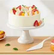 Cake Stand 9.6" ~ Round~Fiber Plate with detachable base, Dessert Display
