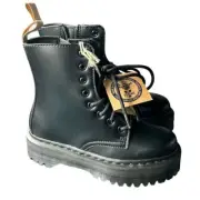 Dr. Martens Jadon II Vegan Mono Black Boots Unisex Size 5/6 Platform Sole