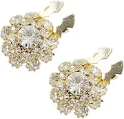 [Generic] Cufflinks For Women - Shiny Jewelry Buttons | 2x Shirt Sleeve Buttons, Decorative Buttons For Clothing, Dress, Sweater And Shoes