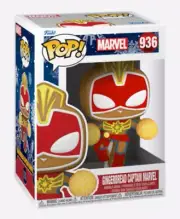 1x New Marvel Series - #936 - Gingerbread Captain Marvel - Marvel Series - Funko