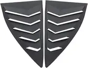2010-2015 Compatible for Chevy Chevrolet Camaro LS LT RS SS GTS Quarter Side Window Scoop Louvers ABS Window Cover Vent Lambo Style (2pcs)(Black)