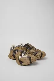 Tormenta Beige and Gray Textile Sneakers