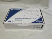 Lithonia Lighting Wet Location Exit Sign WLTE-W 1 R EL M6 Red Letter Universal
