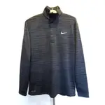 NIKE 老虎伍茲 GOLF TW HEATHER 長袖POLO衫 速乾排汗除臭 輕量  深灰 803135-02 M