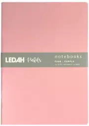Ledah: Pastels A5 Notebook - Pink/purple (2 Pack)