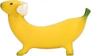 Cute Banana Dog Garden Statues Figurines Ornaments Resin Funny Lovely Lightweight Banana Dog Art Decoration Funny Yard Art Decor Lawn Ornaments for Home Desktop (M)