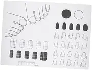 TOGEVAL Acrylic Nail Training Mat Durable Silicone Sheet for DIY Application Practice Transparent Nail Art Techniques for Nail Technicians