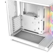 Gaming Mid-Tower Case with Airflow-Optimized Design and RGB Features - White