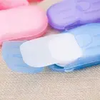 20pcs Disposable Portable Soap Flakes Hand Washing Paper Travel Scented Boxed