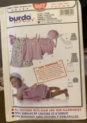 Burda 9802 Easy sewing pattern UNCUT
