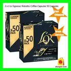 New 2 x L'OR Espresso Coffee Ristretto 50 Capsules Pod Nespresso Compatible LOR