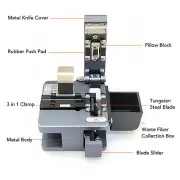 Optical Fiber Cleaver Fiber Cutting Machine Auto Return Cable Cutter With Clamp