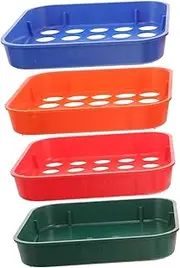 SHOWERORO 4pcs Color Coded Plastic Coin Sorting Trays Reusable Coin Organizer for Daily Use for Pennies Nickels Dimes Quarters