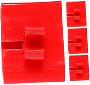 Generic 4pcs Fish Tank Tube Fixing Clip Sink Hose Water Pipe Gasket Combined Tank Stand Lamp Holder Decor Mirror Stickers Ear Hole Water Hose Abs Red