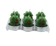 6Pcs Four Leaf Clover Candles Decorative Tea Light Candles For Home Party Wedding Decoration