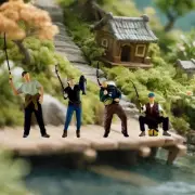 4Pcs 1/64 Scale Fishing Figure Tiny People Model for Micro Landscapes Decor