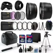 Complete Accessory Kit for Canon EOS SL2 SL3 T7 200D 250D DSLR Camera