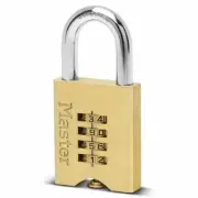 Master Lock - Brass Resettable Combination Padlock - 50mm