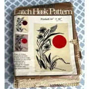 Vintage Caron Fireball 34" x 48" Latch Hook Pattern New