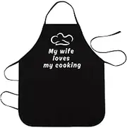 Kitchen Cooking Apron, Chef Apron for Men Women，Black Apron Kitchen BBQ Artist Painting Unisex Apron(Black)
