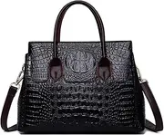 [Cayla] Women Satchel Handbags Top-Handle Bags fuax Leather Embossed Crocodile pattern shoulder bag