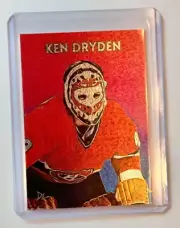 Ken Dryden Platinum Plated Artist Signed "Montreal Canadiens" Trading Card 1/1