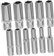 Vaguelly Steel Socket Set 1/4 Hexagon Socket Set for Mechanics 4-14mm Equivalent