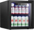 Mini Fridge Cooler - 12 Bottle 48 Can Beverage Refrigerator Glass Door for Drink