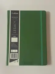 Collins Notebook Legacy A5 Feint Ruled Green CL53N-08