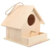 Wood Bird House: Diy Outside Wooden Unfinished Craft Bird Feeder Nesting Box -