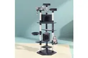 i.Pet Cat Tree 203cm Tower Scratching Post Scratcher Condo Trees House Bed Grey