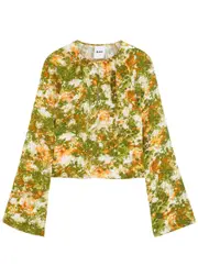 Day Birger ET Mikkelsen Dylan Printed Hammered Satin Blouse - Multicoloured - 40 (UK14 / L) 40 (UK14 / L)