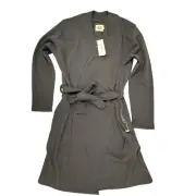 NEW UGG Prestin Robe Medium Large M/L Charcoal Black Gray Fleece Lined