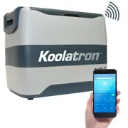 Koolatron 12 Volt Portable Freezer Refrigerator w/ Bluetooth Controls, 40L, 12V DC/220V AC Cords Included, Compressor Cooling (Grey)