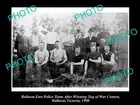 OLD 8x6 HISTORICAL PHOTO OF THE BALLARAT POLICE TUG O WAR TEAM c1900 VICTORIA