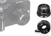 [Fotasy] Manual 35mm f1.6 APSC Lens for M43 MFT Micro 4/3 Mirrorless Cameras, Compatible with Panasonic G9 GH5 GX7 GX8 GX9 GX850 G90 G91 G95 G100 Olympus E-M1 E-M5 E-M10 I II III E-PM2 E-PM1 Pen-F E-M1X