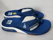 REEF FANNING X MLB LA DODGERS BLUE/WHITE/GUM FLIP FLOPS THONG SANDALS MEN SIZE 8