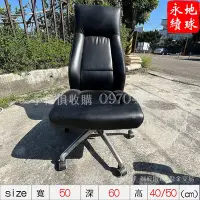 在飛比找Yahoo!奇摩拍賣優惠-新北二手家具【 辦公椅 電腦椅 真皮 可 後傾 躺平 人體工