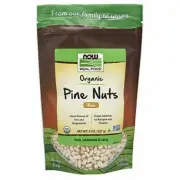 NOW Foods, Certified Organic Pine Nuts, Raw and Non-GMO, Good Source of Prote...